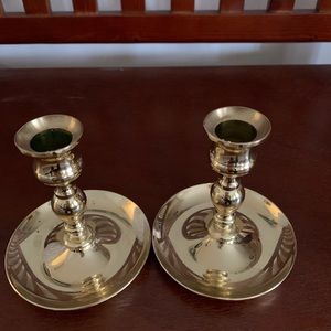 Brass candleholders
